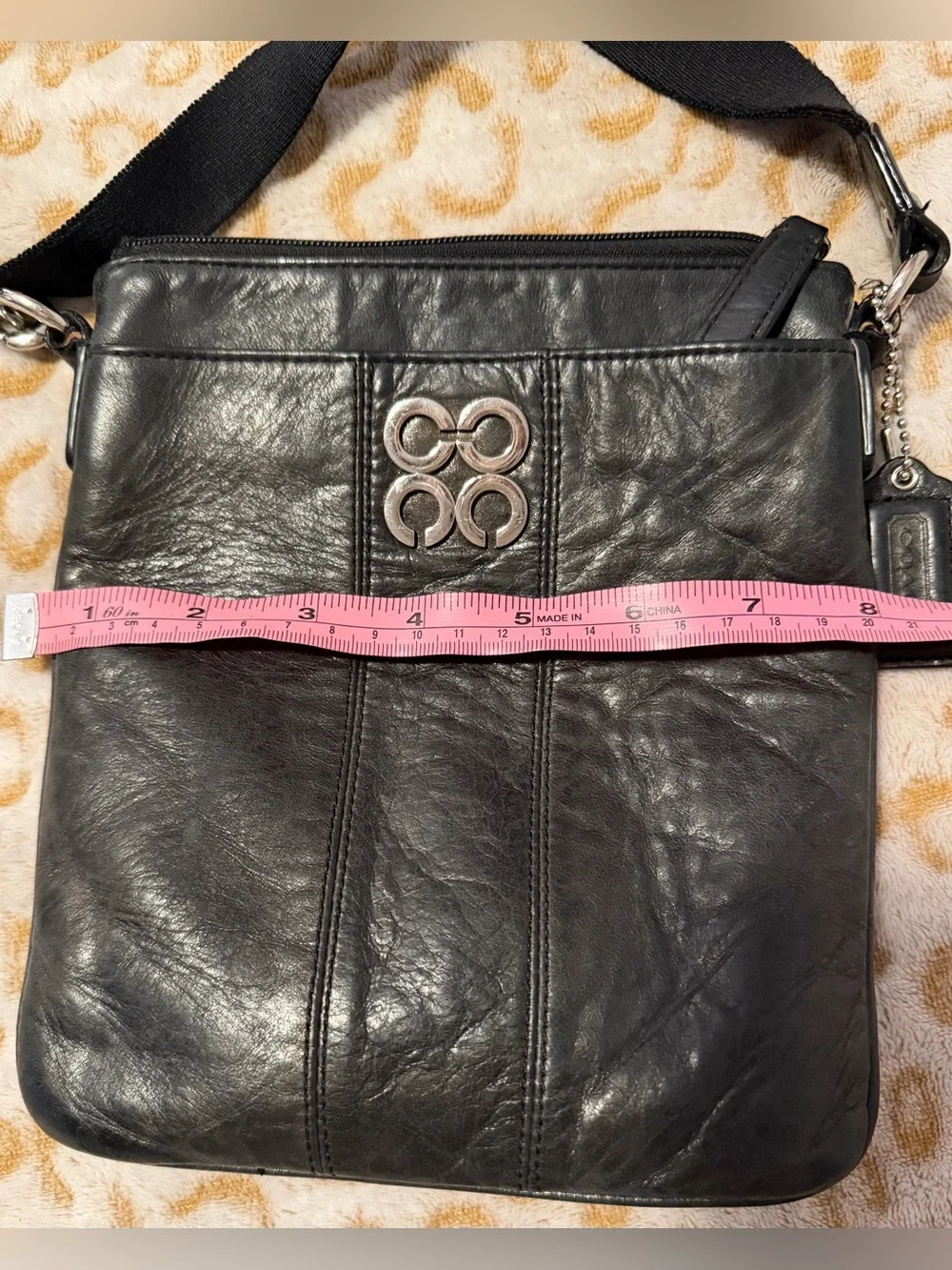 Coach Black Leather Crossbody Bag  Women’s